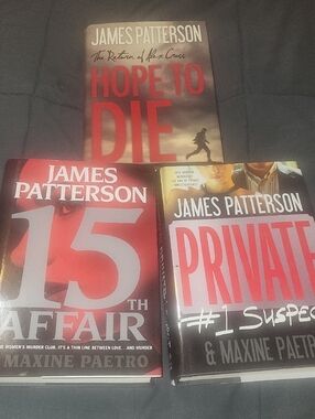 James Patterson Hardcover Thriller Book Set - 3